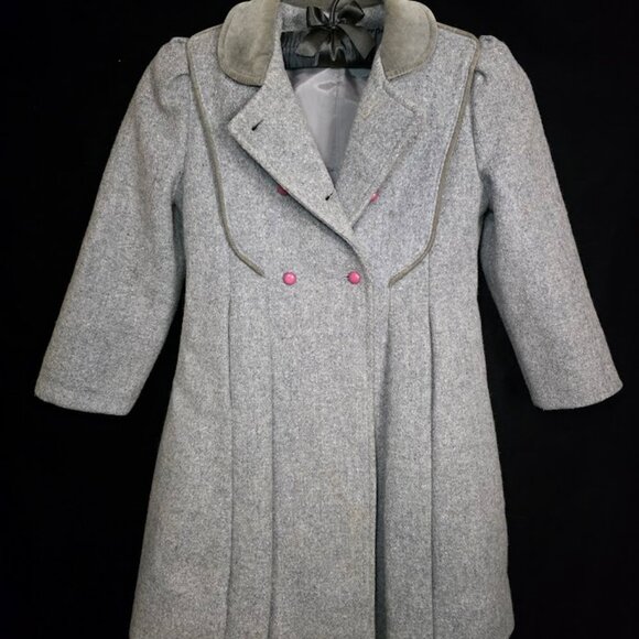 Vintage Rothschild Wool Coat Velvet Collar size 7 - Picture 3 of 16